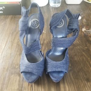 Jessica Simpson Denim Heels